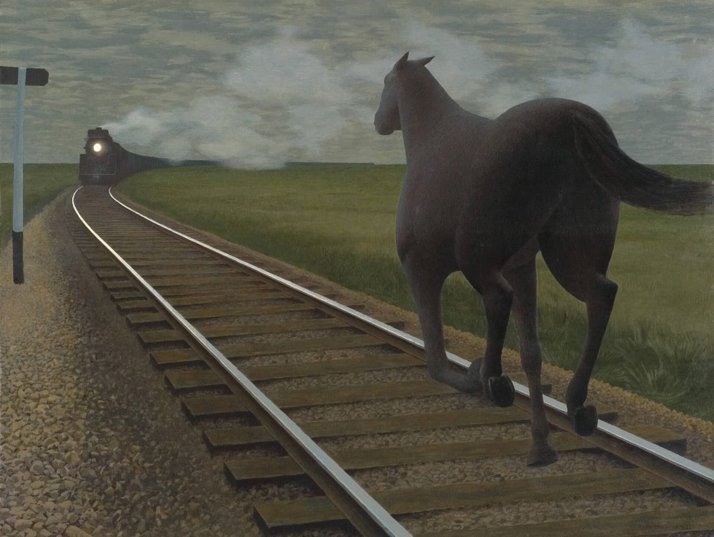 Alex Colville, Horse and Train, 1954 | Art Canada Institute