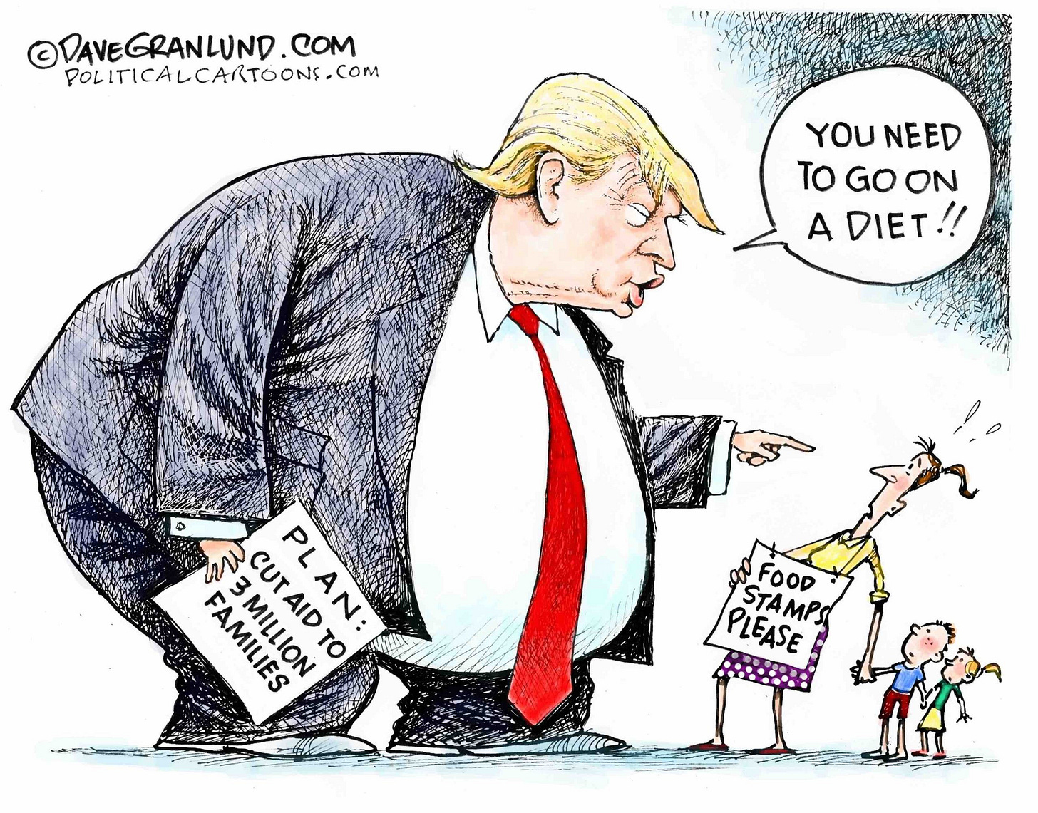 Trump cuts SNAP food benefits to fund his vanity projects and grift