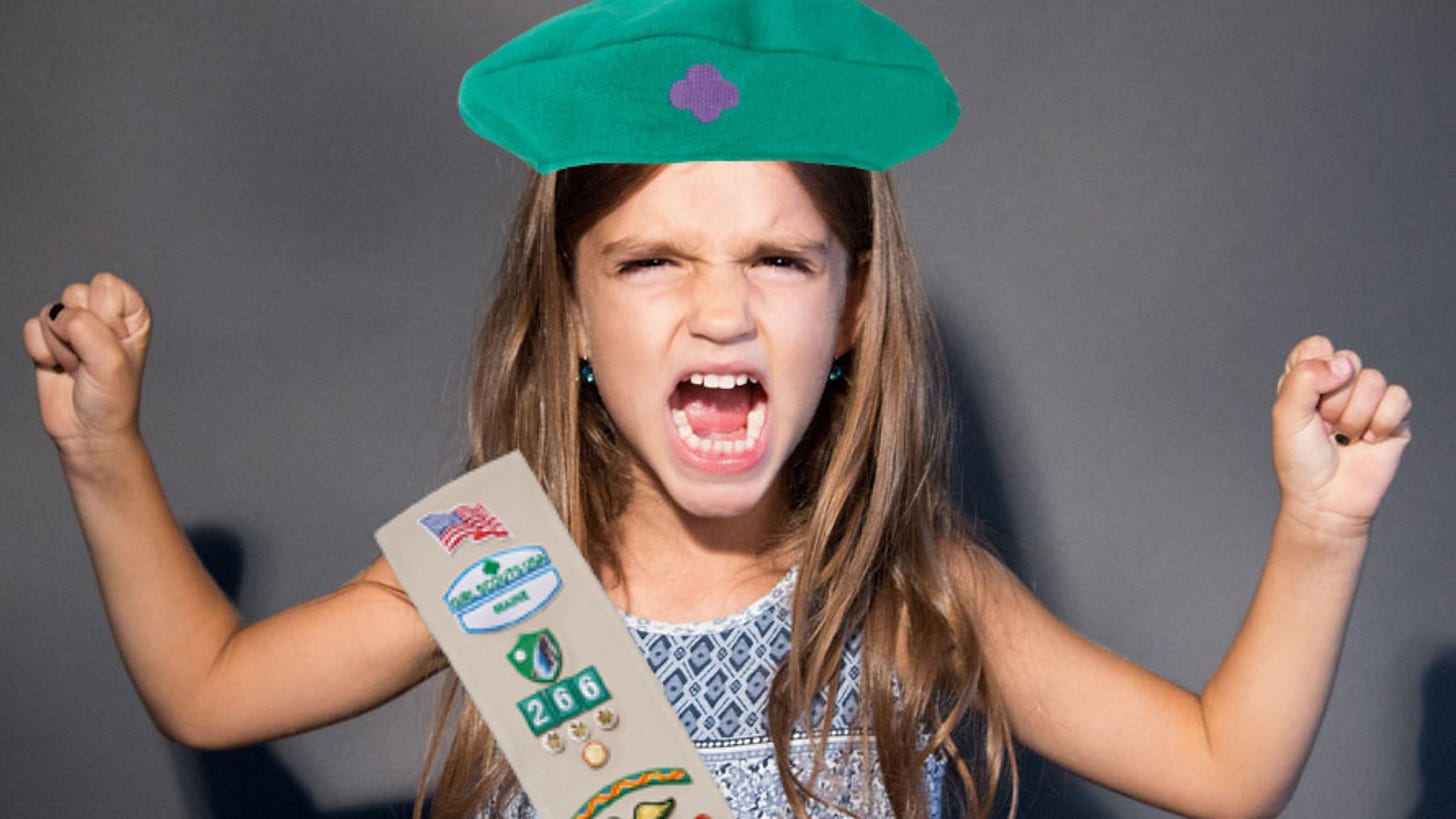 angry girl scout