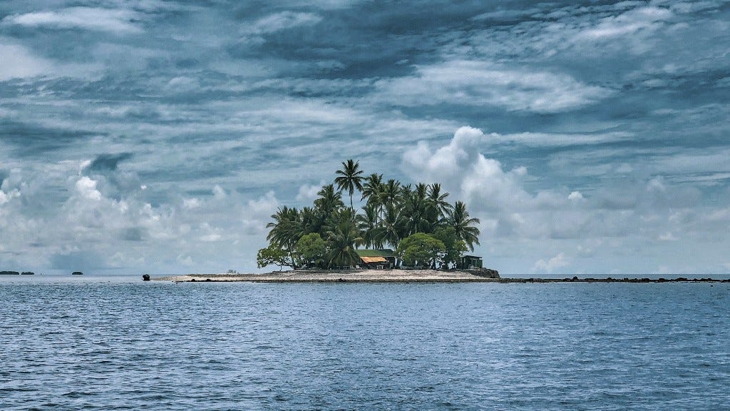 Lonely island in Micronesia Lonely island in Micronesia