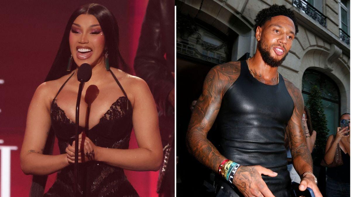 Split photo of Cardi B and Maduka Okoye Split photo of Cardi B and Maduka Okoye