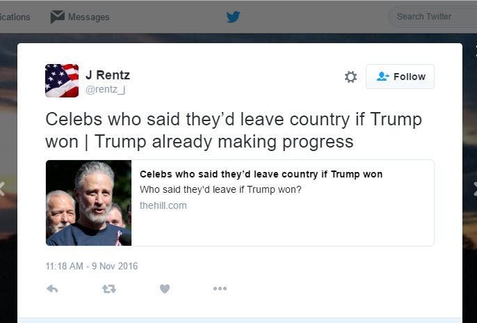 trump support tweet trump support tweet