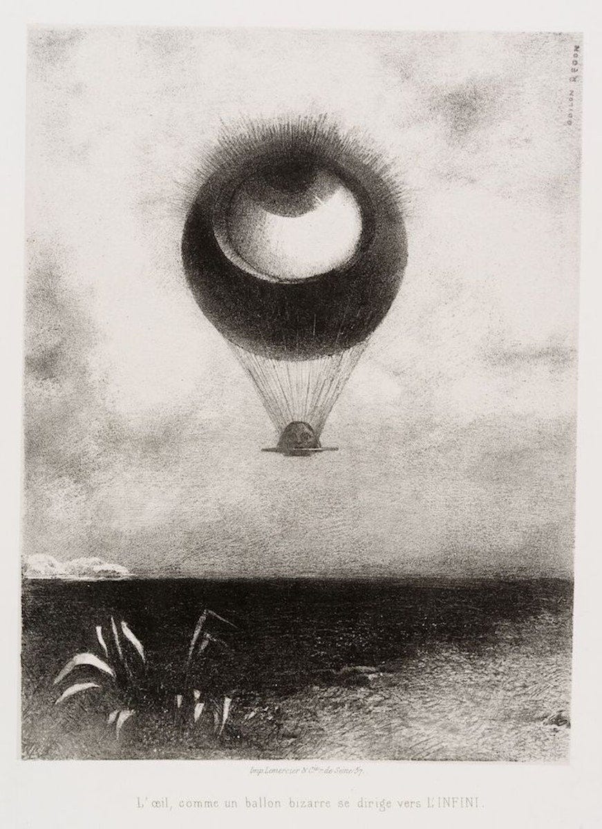 A Remembrance of Aerial Forms: Odilon Redon's *À Edgar Poe* (1882) — The  Public Domain Review