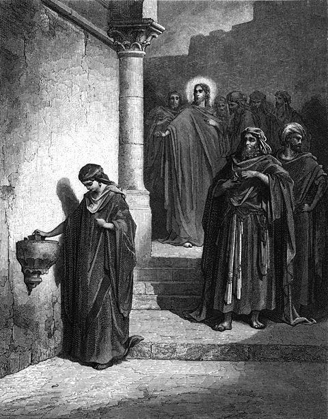 The widow's offering (Mark 12: 41–44) - The role and nature of Christian  discipleship - CCEA - GCSE Religious Studies Revision - CCEA - BBC Bitesize