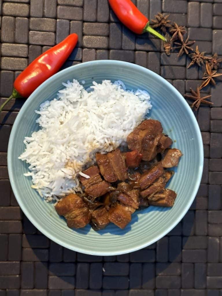 Red braised belly pork hong hsao rou