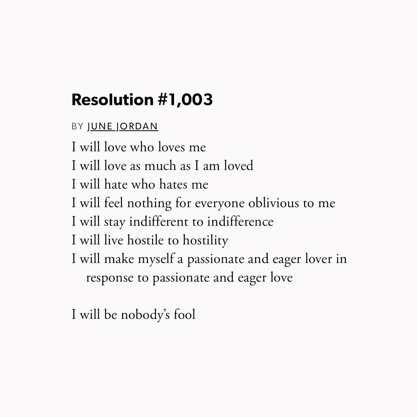 POEM] Resolution #1,003, June Jordan : r/Poetry