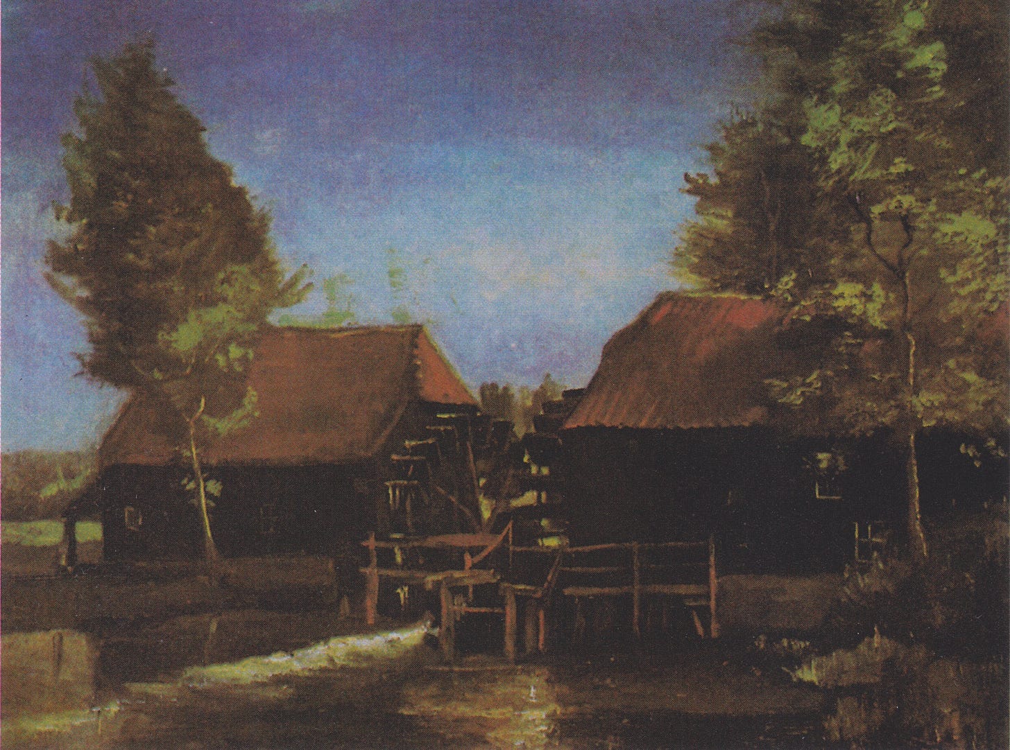 A painting of a house in the woods
Description automatically generated A painting of a house in the woods
Description automatically generated