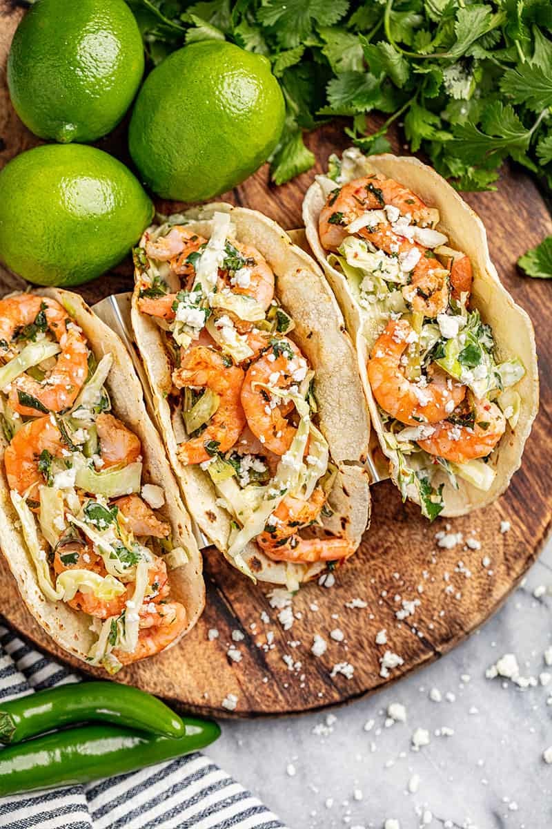 Cilantro lime shrimp tacos. Cilantro lime shrimp tacos.