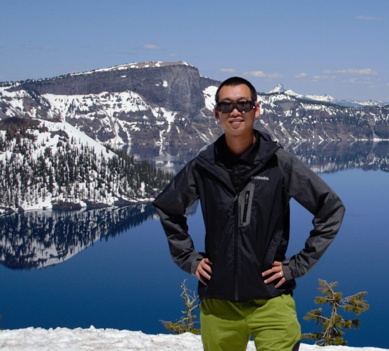 Dunyu Liu at Crater Lake.
