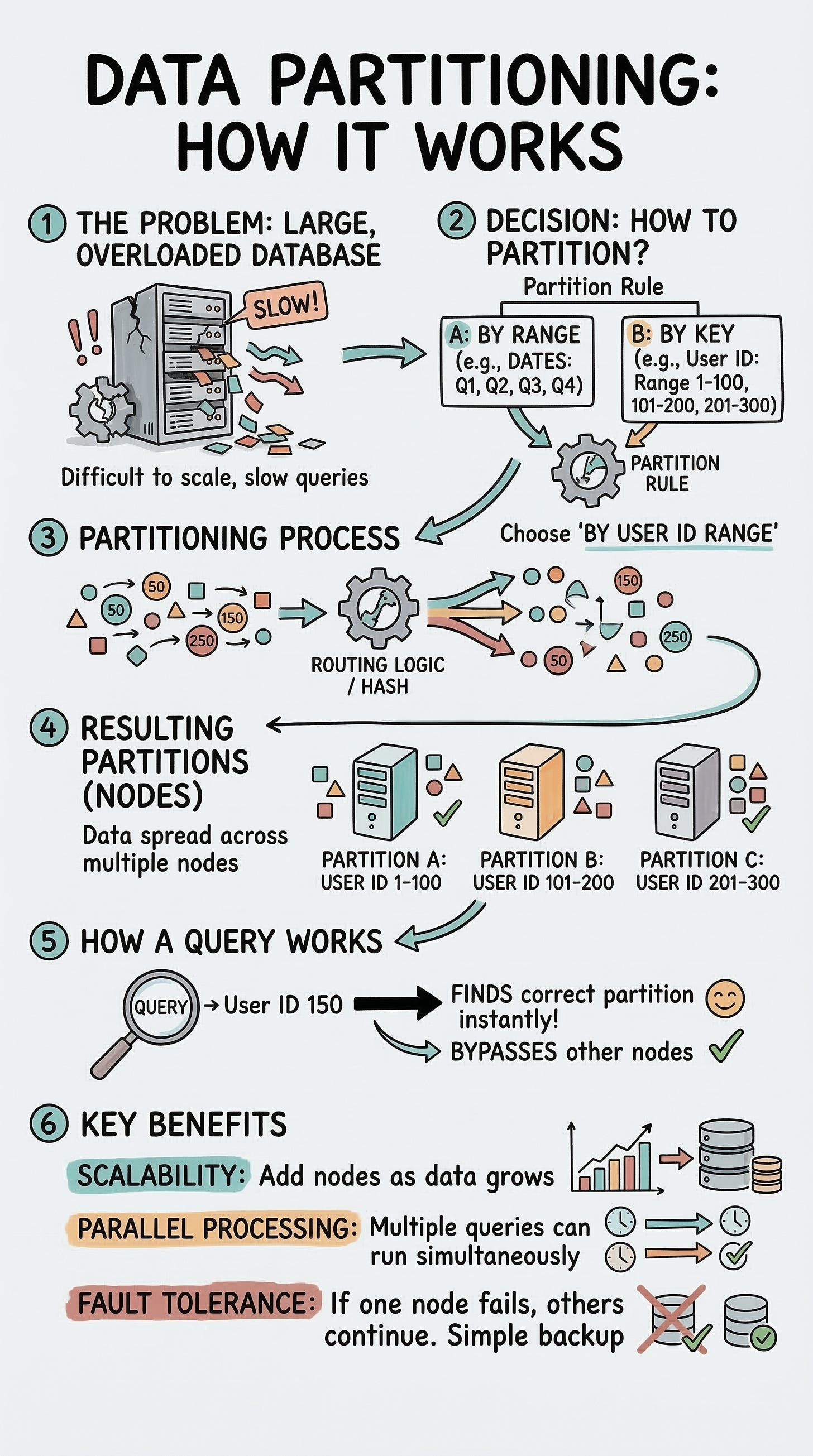 Devide Data Data Partitioning Explained: How Databases Split Data Across Multiple ...