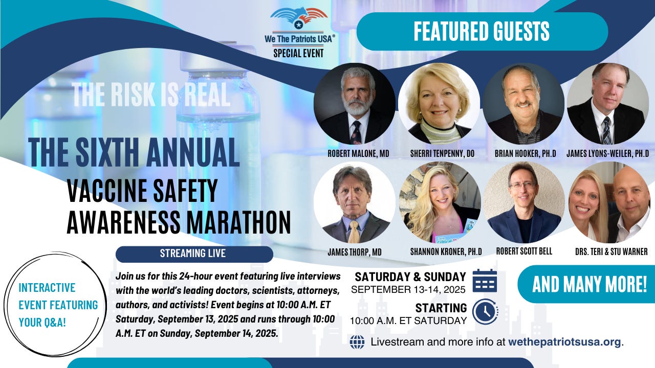 Vaccine Safety β We the Patriots Entire 2025 Vaccine Safety Awareness Marathon is Available Free on Demand! Vaccine Safety β We the Patriots Entire 2025 Vaccine Safety Awareness Marathon is Available Free on Demand!
