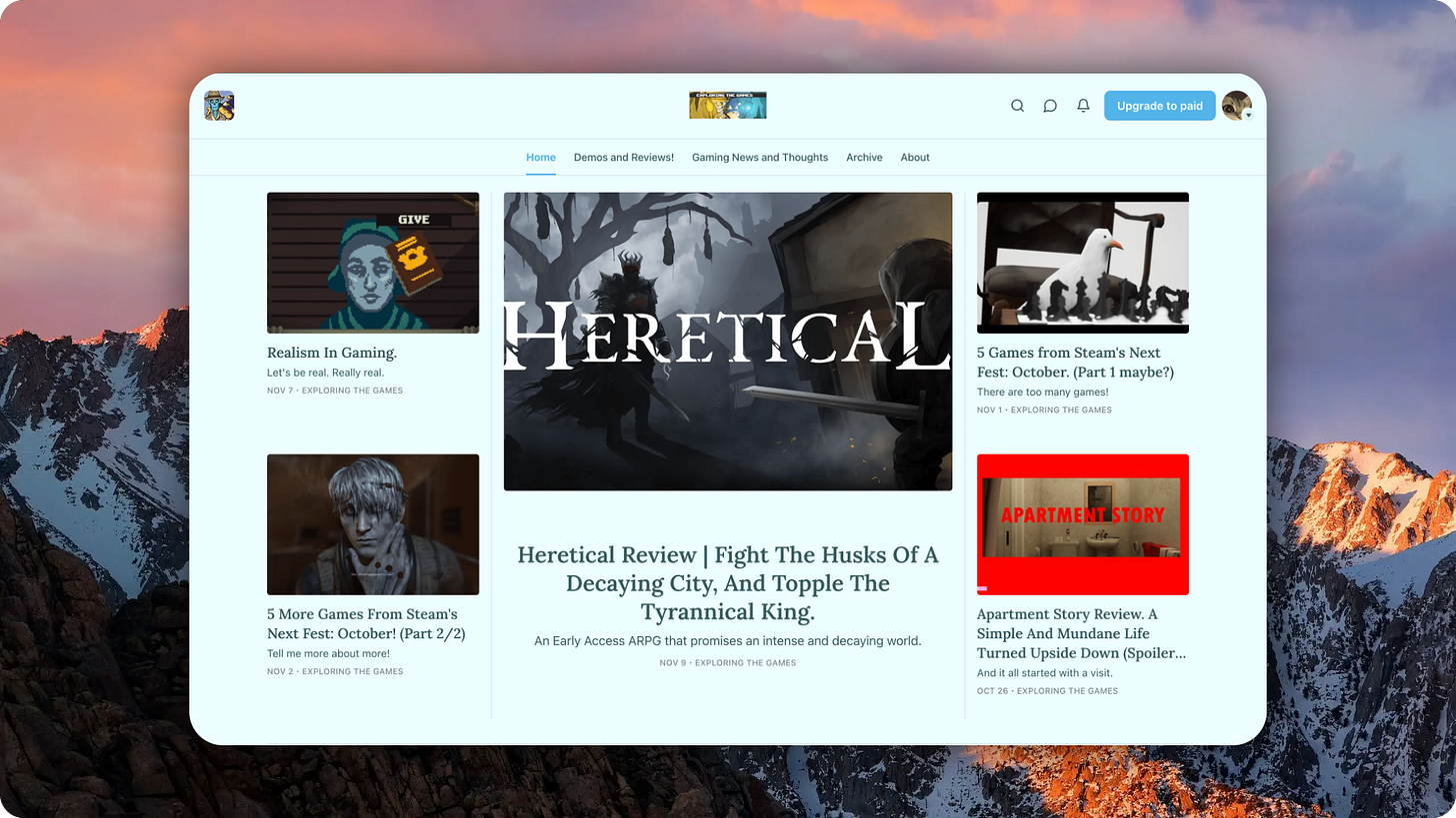 Home Page of Explore The Games!