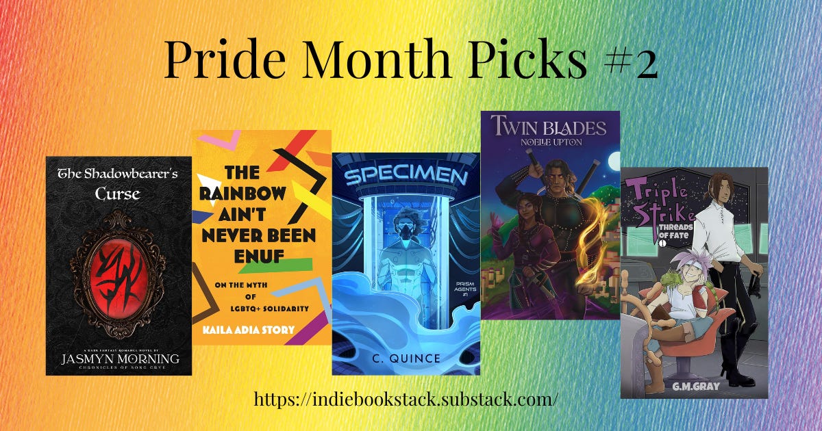 Pride Month Picks #2: Features all the covers of books we're showcasing. 