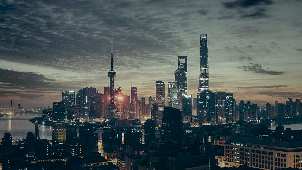 Shanghai tower in night time Shanghai tower in night time