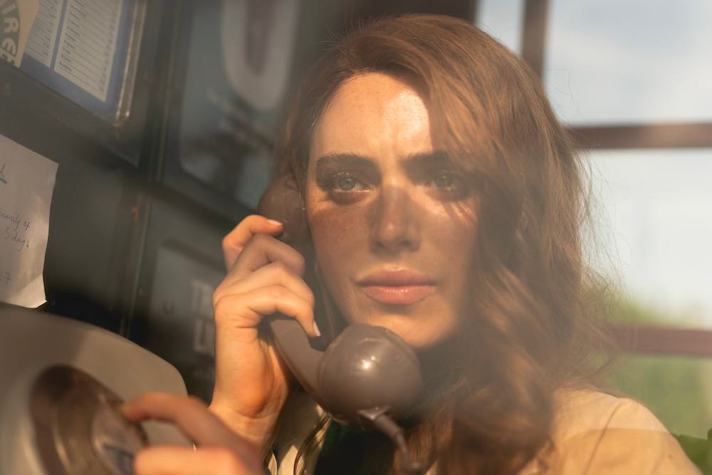 Bella Maclean on the phone Bella Maclean on the phone
