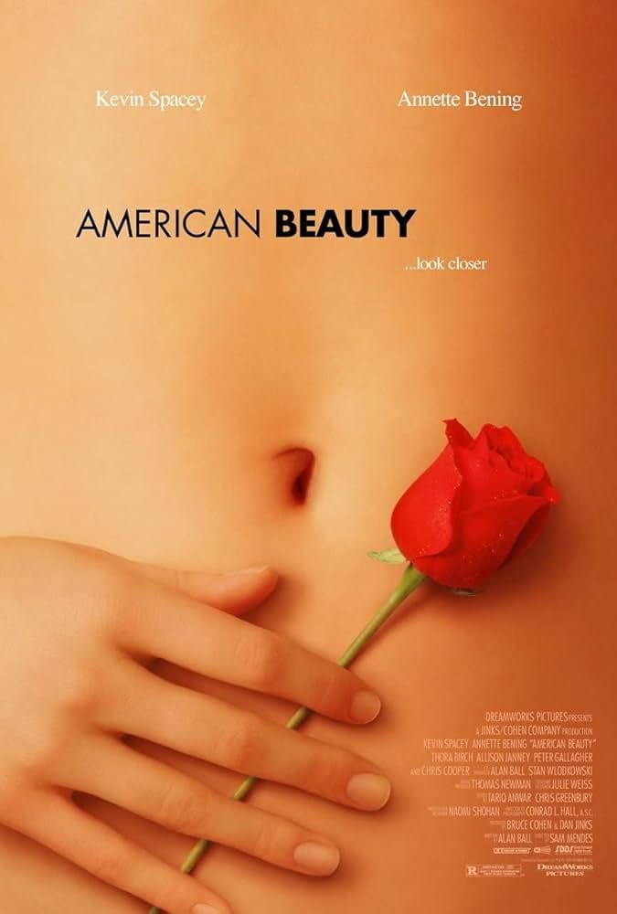 American beauty Poster A4 - Movie Art Poster in varie dimensioni per idee  soggiorno o camera da letto. Immagini di film cult senza bordi Classic  Iconic 70s 80s 90s Vintage Retro Home