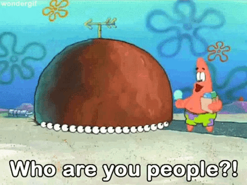 Patrick Star Who Are You People GIFs | Tenor