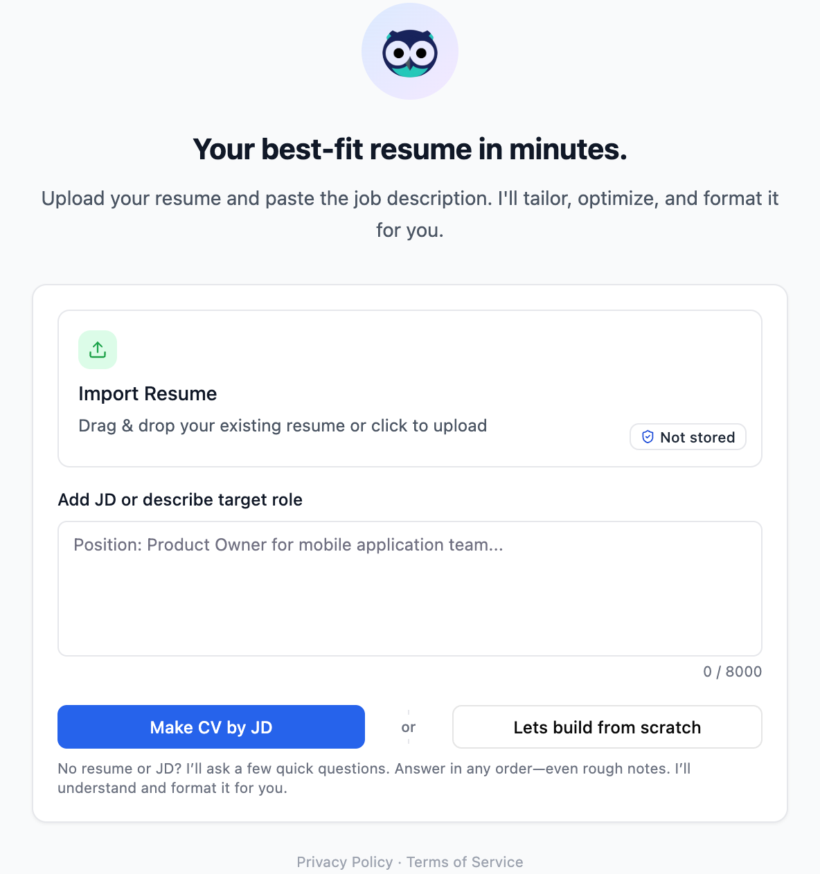 CV by JD entry-level template with projects and ATS score CV by JD entry-level template with projects and ATS score