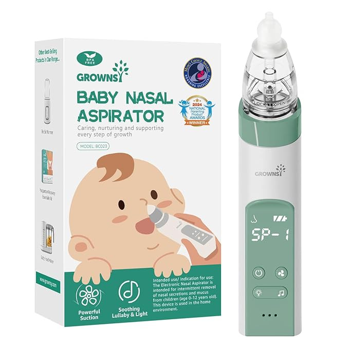 A product photo for a baby nasal aspirator.