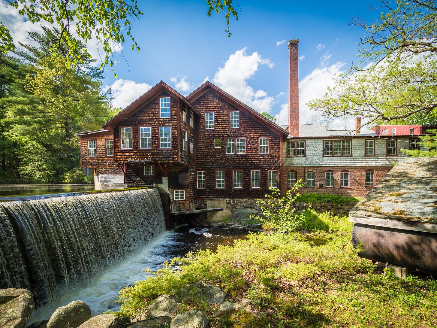 Mill with waterfall