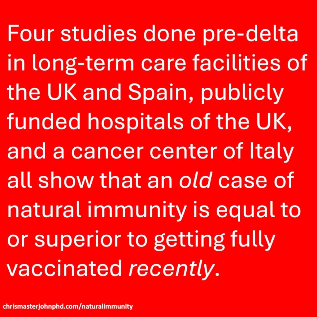 Natural Infection vs. Vaccination
