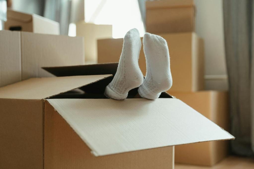 white socks on white paper