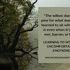 Learning to sit with uncomfortable emotions