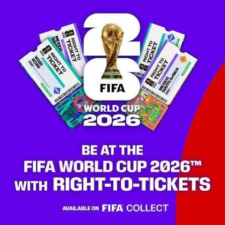 What exactly is an RTT? A Right-to-Ticket collectible from @FifaCollect is your right to claim (in May/June 2026) an official FIFA World Cup 2026™ ticket for the specific match and category indicated