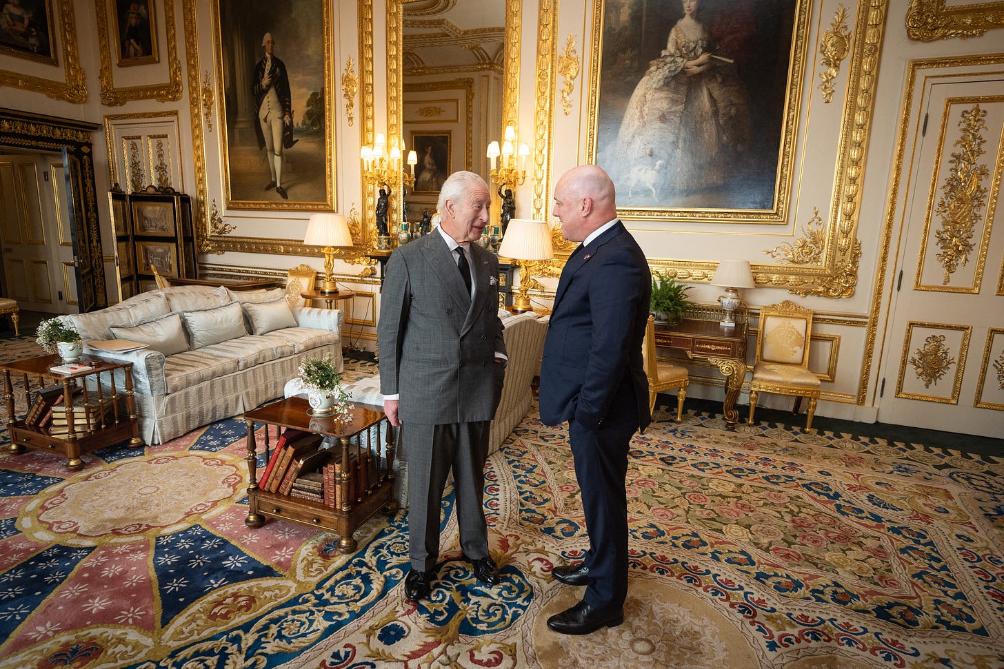 King Charles meeting Christopher Luxon at Windsor Castle