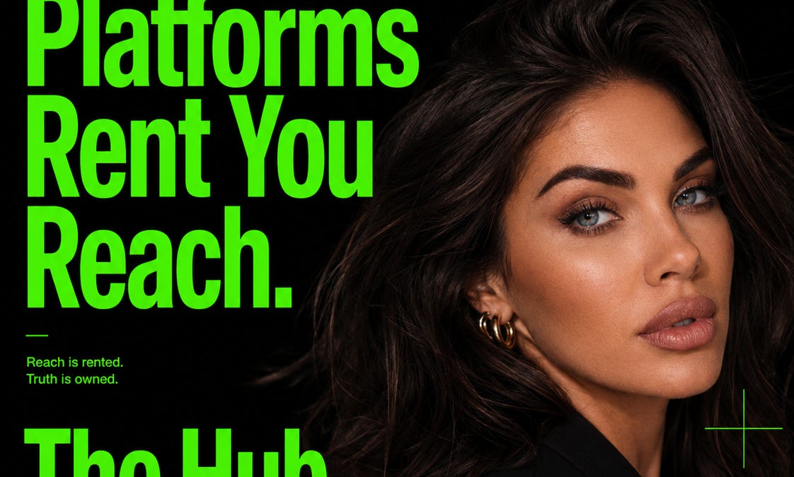 Platforms Rent You Reach. The Hub Owns Your Truth