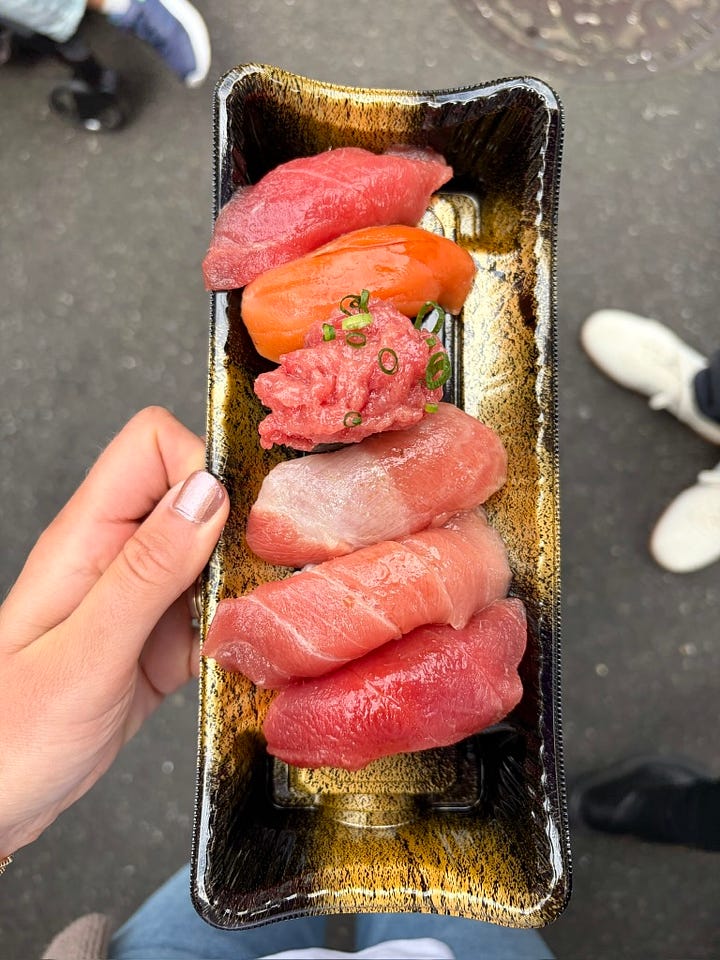 fresh sushi in Japan
