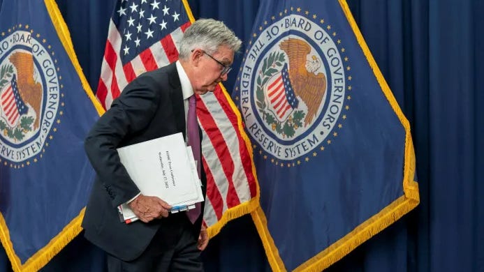 Jay Powell walking away to change the definition of a recession after two consecutive quarters of negative GDP...