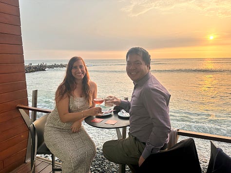We had a great seat at Cala for watching the light change as the sun set