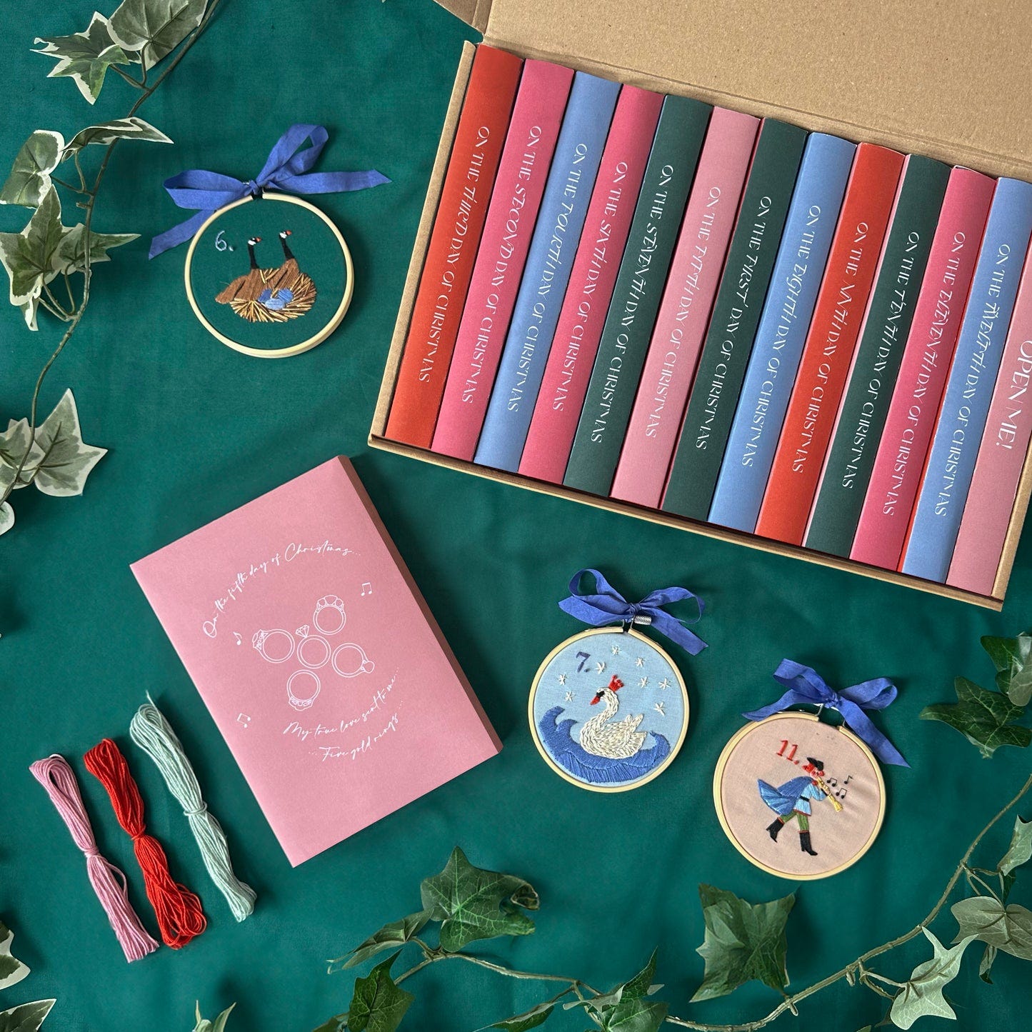 Luxury 12 Days Of Christmas Advent Embroidered Calendar