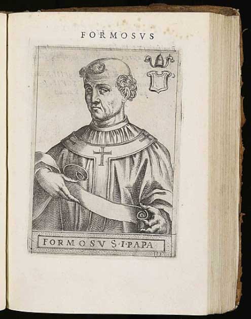 Copper engraving print of Pope Formosus, 1580. (Giovanni Battista de'Cavalieri / Public Domain) Copper engraving print of Pope Formosus, 1580. (Giovanni Battista de'Cavalieri / Public Domain)