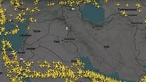 Airlines using narrow corridor to avoid closed airspace