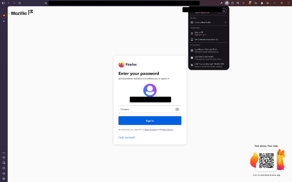 Firefox Developer Edition sign-out prompt Firefox Developer Edition sign-out prompt