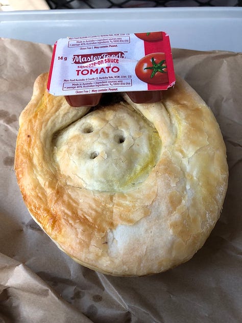 A salad, a pizza and a pie