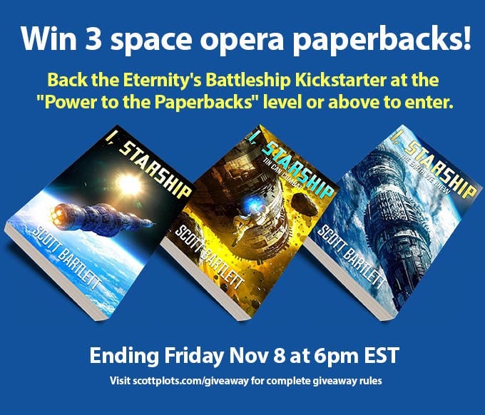 Promo image for I, Starship paperback giveaway