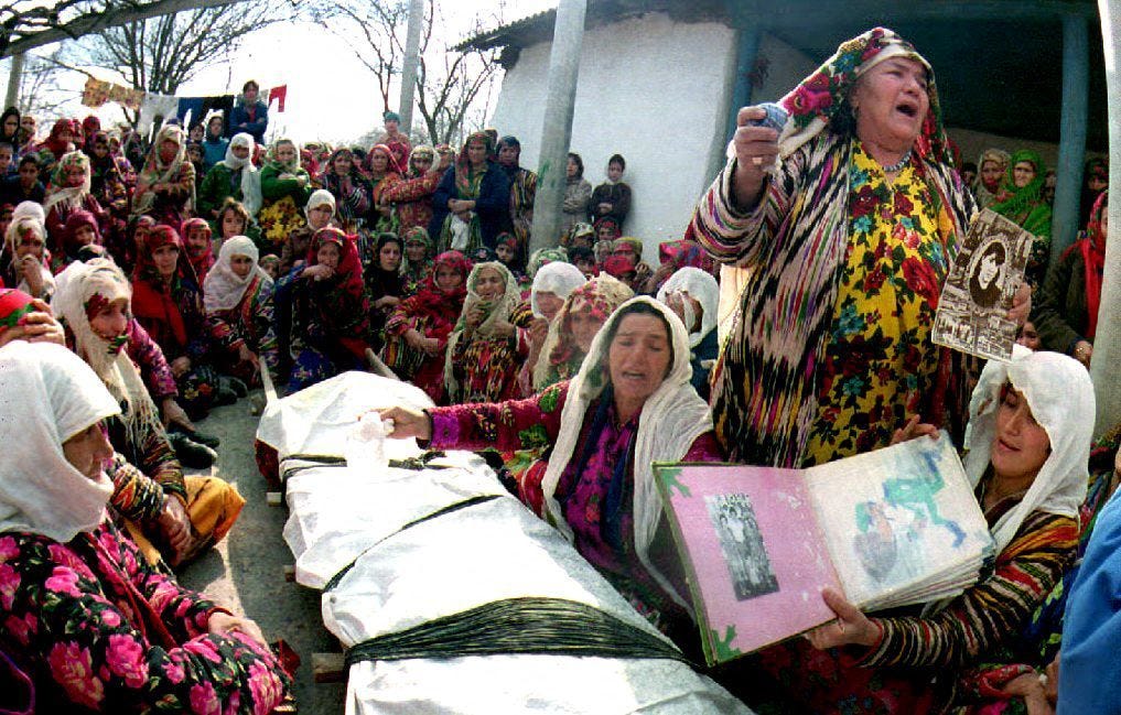 Tajikistan. Family is mourning soldier killed in the fighting