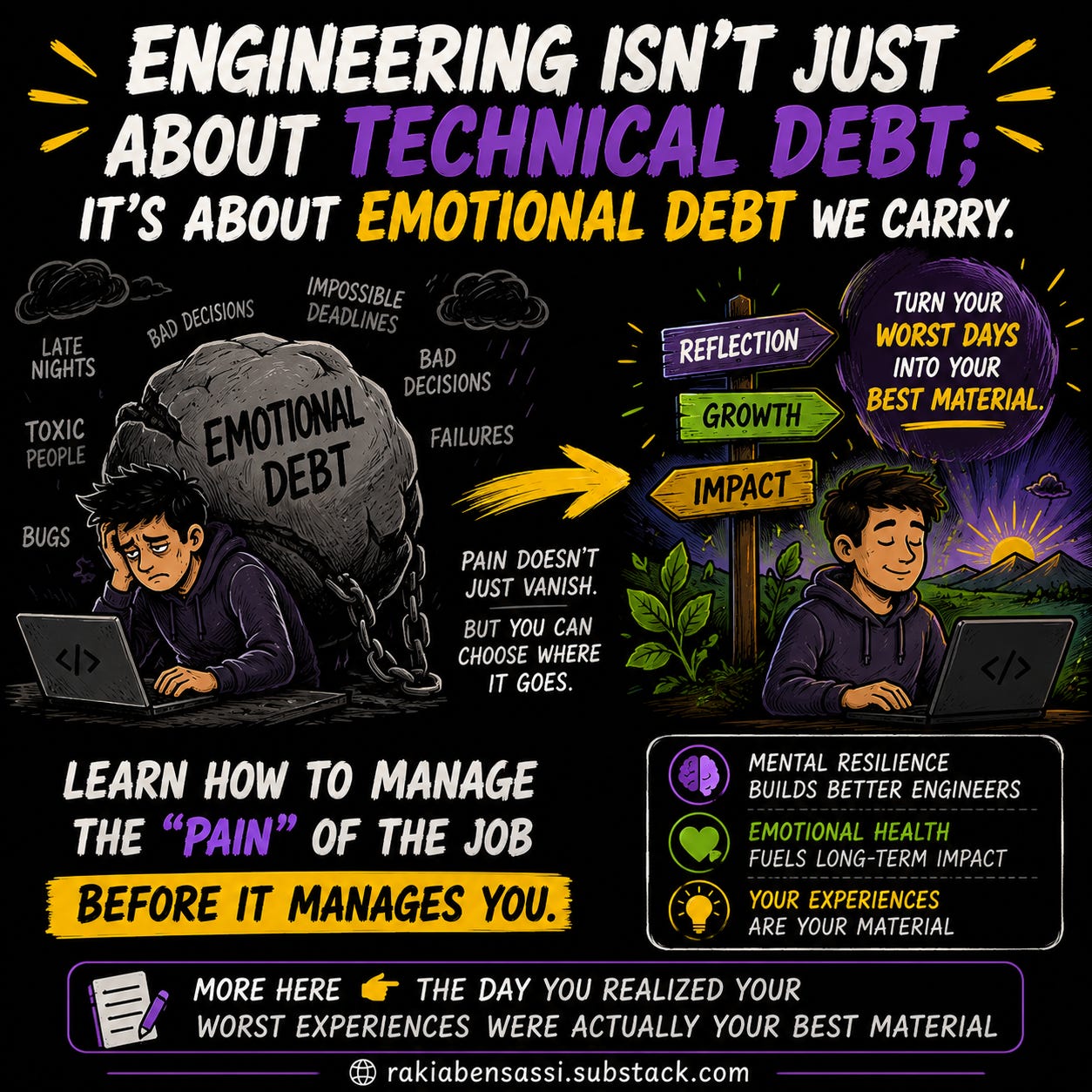 Engineering isn't just about technical debt; it's about the emotional debt