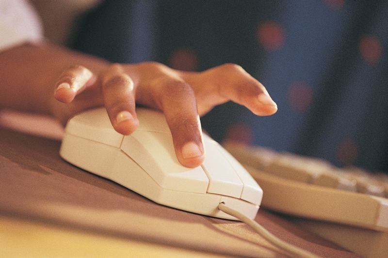 Close-up of a hand on a white computer mouse Free Stock Photo | FreeImages Close-up of a hand on a white computer mouse Free Stock Photo | FreeImages