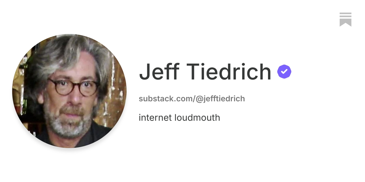 Jeff Tiedrich | Substack