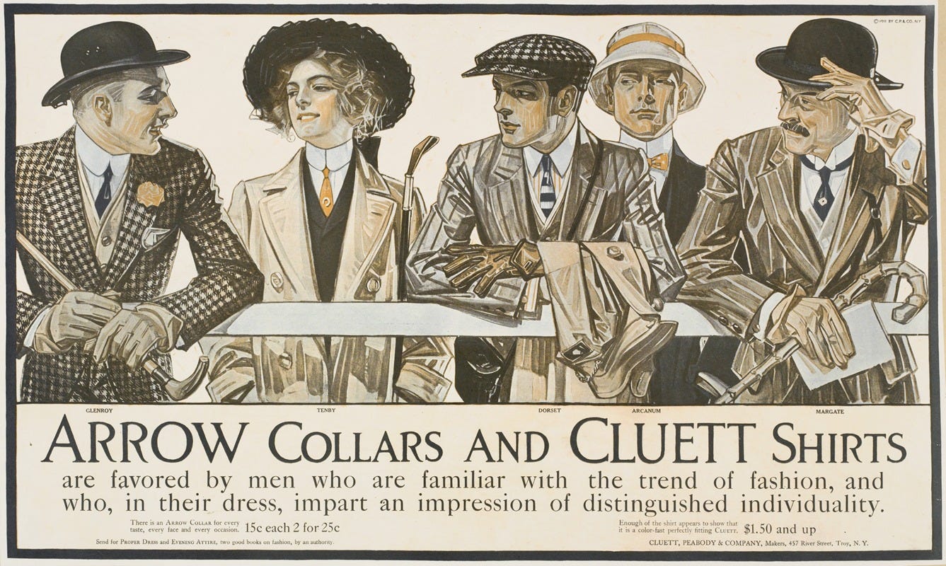 Joseph Christian Leyendecker - Arrow collars. Cluett shirts