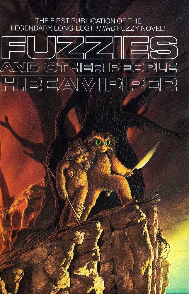 Book cover for FUZZIES AND OTHER PEOPLE by H. Beam Piper, published by ACE.