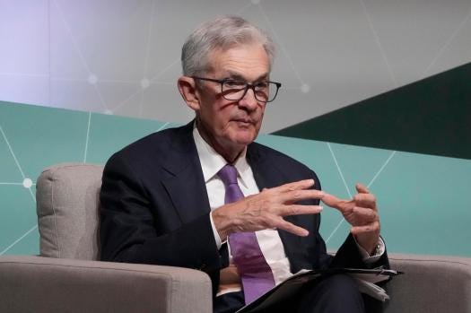 FILE – Federal Reserve Board Chair Jerome Powell speaks at the Business, Government and Society Forum at Stanford University in Stanford, Calif., April 3, 2024. On Tuesday, April 16, 2024, Powell will appear at the Washington Forum on the Canadian Economy. (AP Photo/Jeff Chiu)