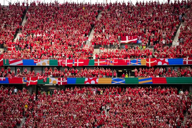 Danish fans at Euro 2024