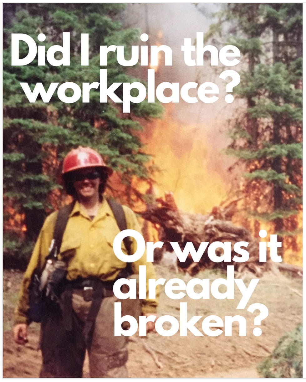 Did I ruin the workplace or was it already broken asks author River Selby of Hotshot and elite firefighting