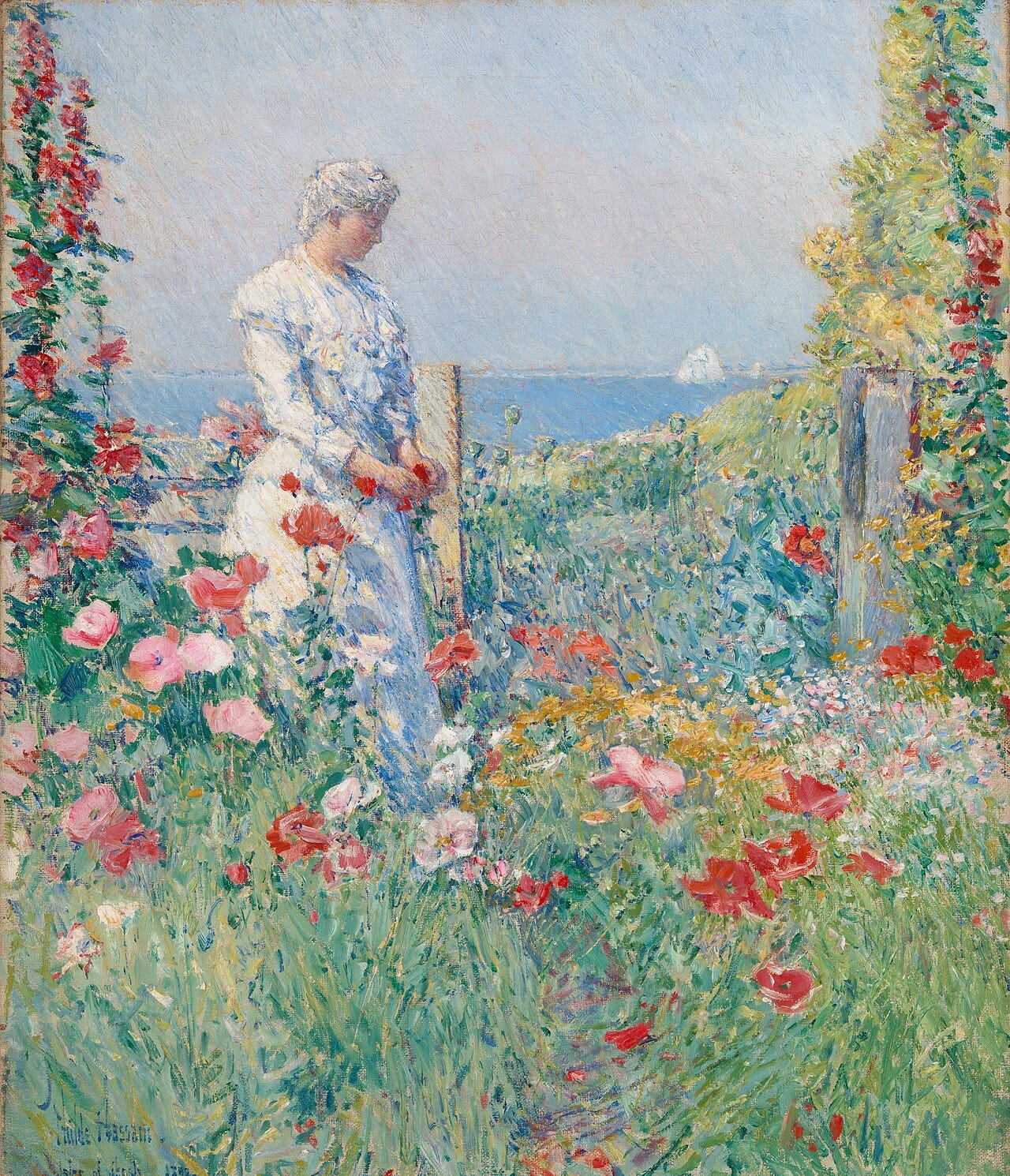 Isles of Shoals garden by Hassam Isles of Shoals garden by Hassam