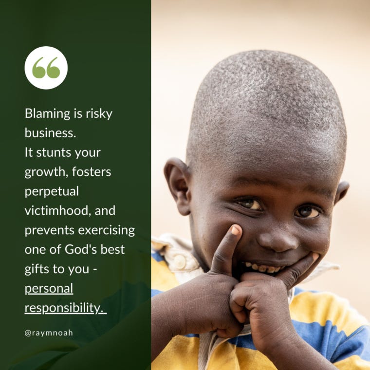 Blaming is risky business.